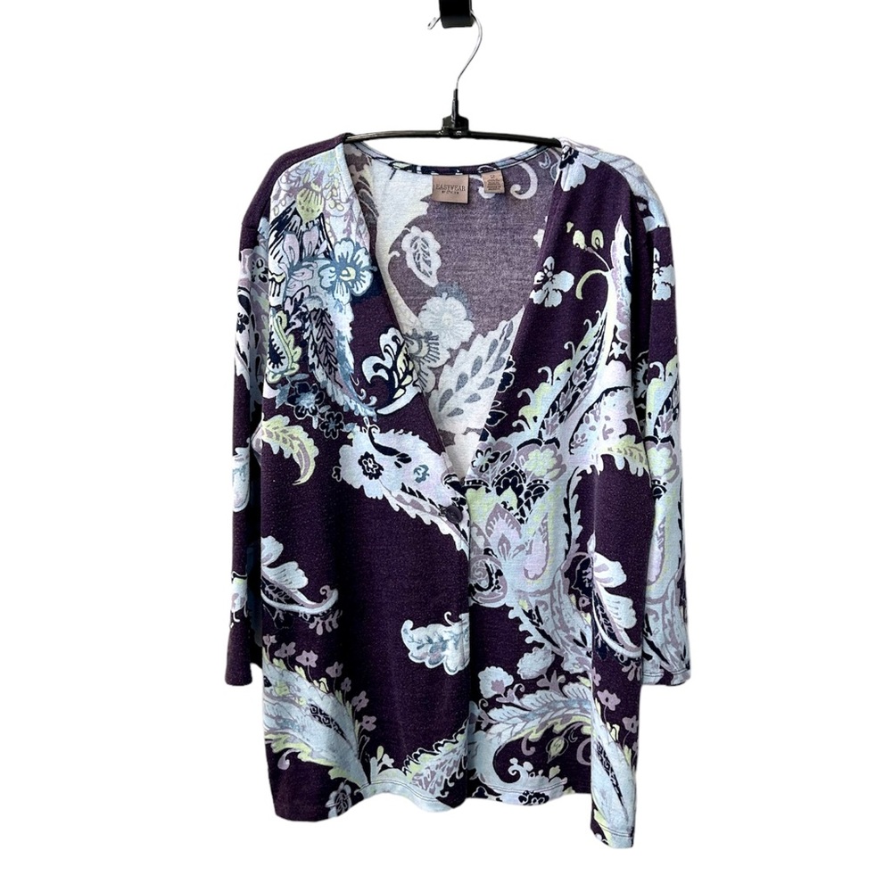 EASYWEAR BY CHICO’S Cardigan Sweater Size Large